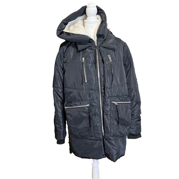 Jason Maxwell puffer coat fleece hood sz XL winter thermal Sherpa lined puffy - Picture 6 of 13